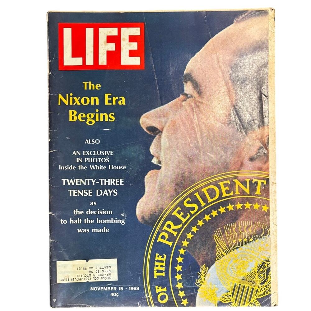 Vintage Nov. 15, 1968 Life Magazine - The Nixon Era Begins